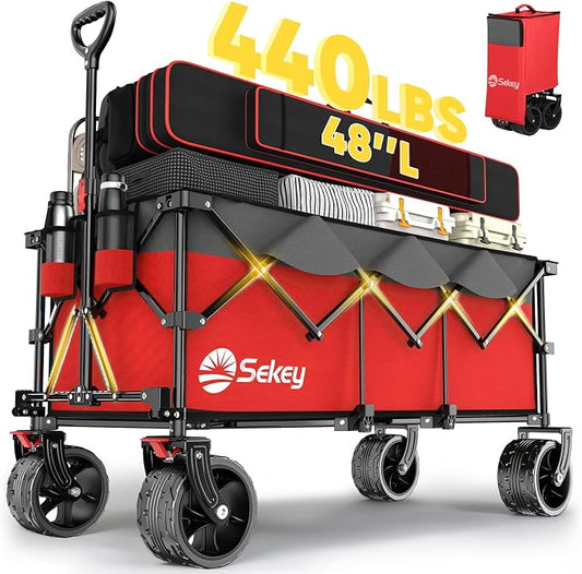 Sekey 48''L Collapsible Foldable Extended Wagon by Sekey
