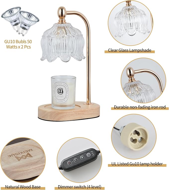 Candle Warmer Lamp with Timer and Dimmer, Electric Gold Light Gifts - Image 6