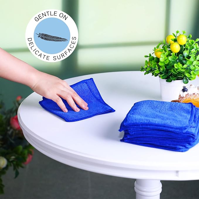 Tanlade Microfiber Cleaning Cloth 6"x6" Cleaning Rags Reasonable Kitchen Towels - Image 7