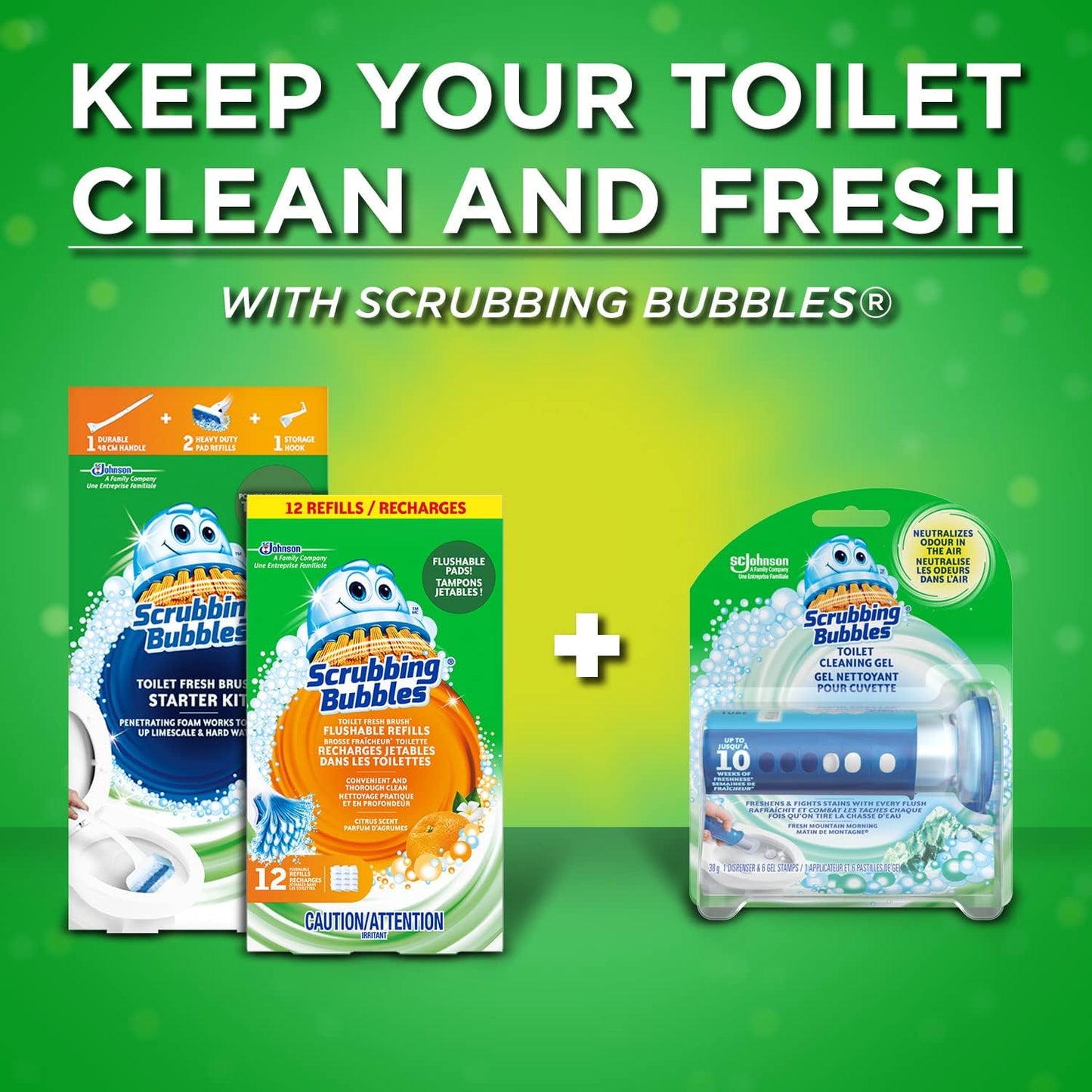 Fresh Toilet Brush Refills - 8 Pack