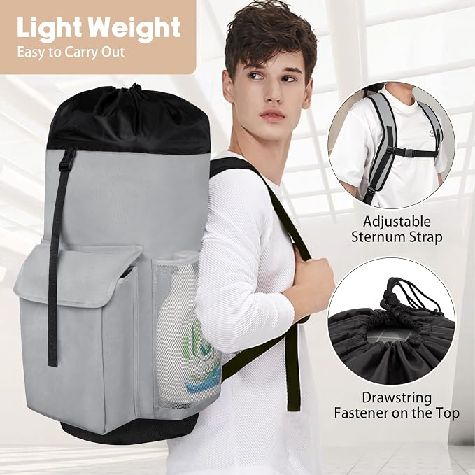 Laundry Backpack Bag, 132L Extra Large Heavy Duty Laundry Backpack - Image 7