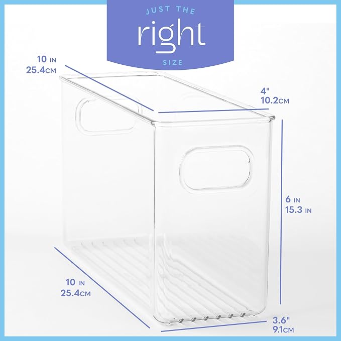 Plastic Food Storage 2 Pack Clear Container Bin - Image 3