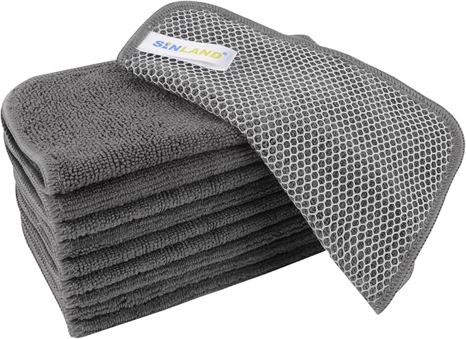 SINLAND Microfiber Dish Cloth for Washing Dishes Dish Washing Rags Best Kitchen by SINLAND