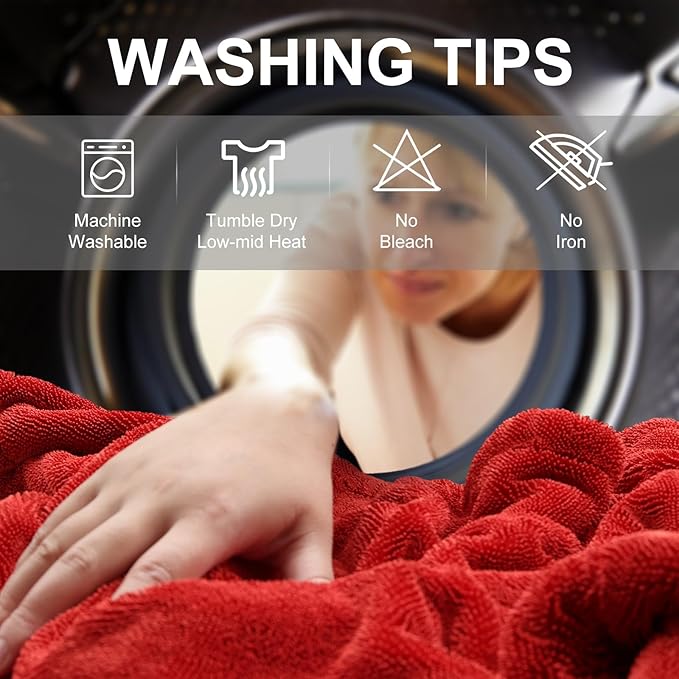 2 Pack XL Car Drying Towel – 1300GSM Ultra Absorbent Microfiber, Twisted Loop - Image 8