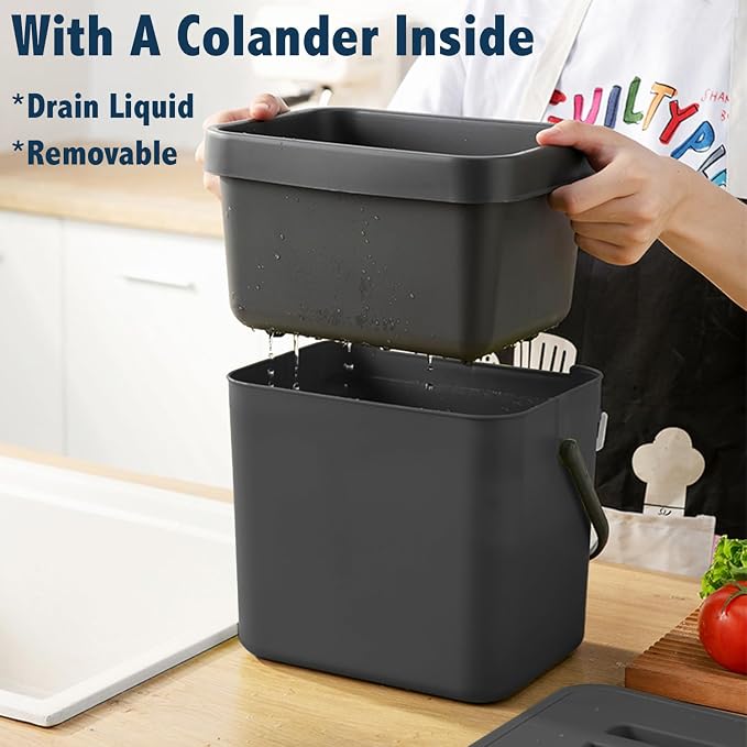 Kitchen Compost Bin, LALASTAR Food Waste Bin - Image 3