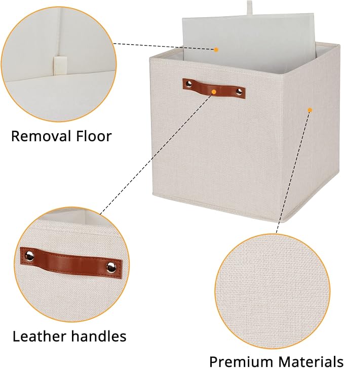 DULLEMELO Storage Baskets for Shelves Closet Storage, Sturdy Home Organization - Image 4