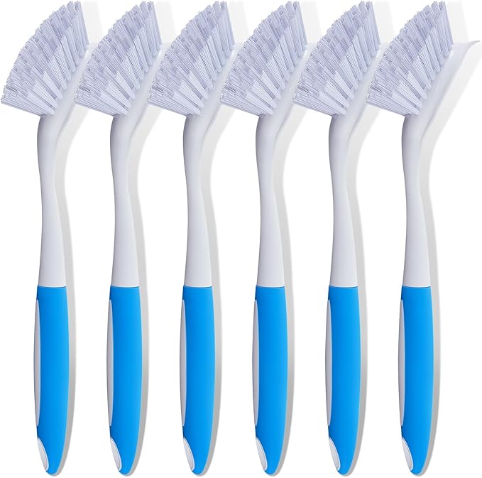 Hsei 6 Pcs Blue Kitchen Scrub Dish Brush Bulk by Hsei
