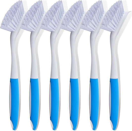 Hsei 6 Pcs Blue Kitchen Scrub Dish Brush Bulk by Hsei
