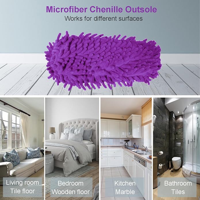 Women's Microfiber Floor Cleaning Mop Slippers - Image 5