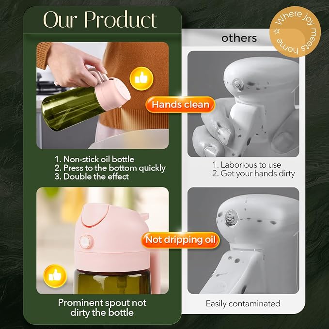 YARRAMATE 16oz/470ml Light-Blocking Dark Oil Sprayer - Image 7