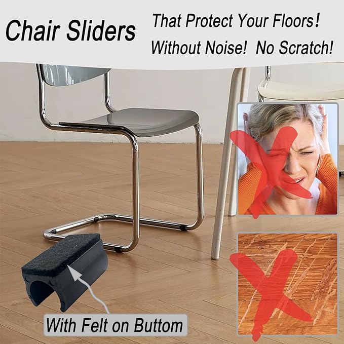 Rectangle U Shaped Chair Leg Tips Caps - Image 3