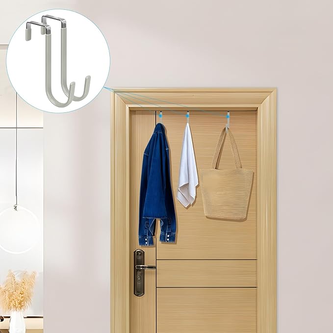FYY Over The Door Hooks, 4 Pack Door Hangers Hooks - Image 6