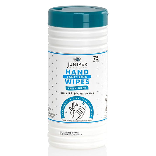 1 Pack Hand Sanitizing Wipes, Alcohol Free 75 Count Canister Disposable Hand by JuniperCLEAN