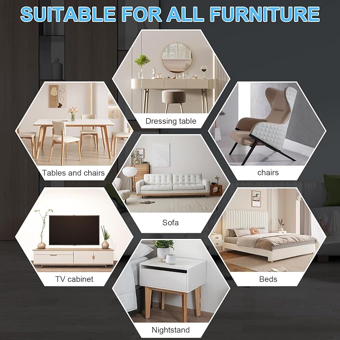 New Upgrade Furniture Movers Sliders, 4+4 Pack 4.3" Multi-Surface Furniture - Image 8