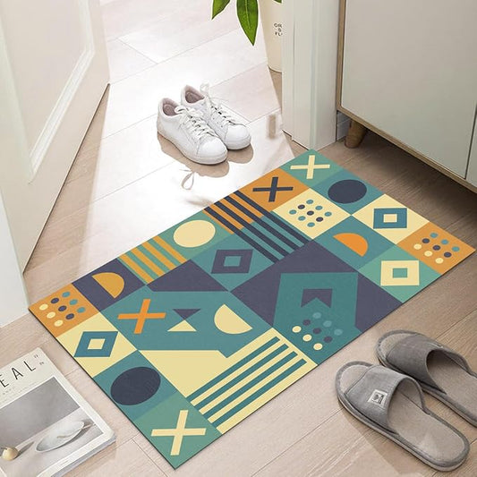 Ultra Thin Door Mat Indoor Entrance, 1/10 in Thin Door Mats by LYGLIGH