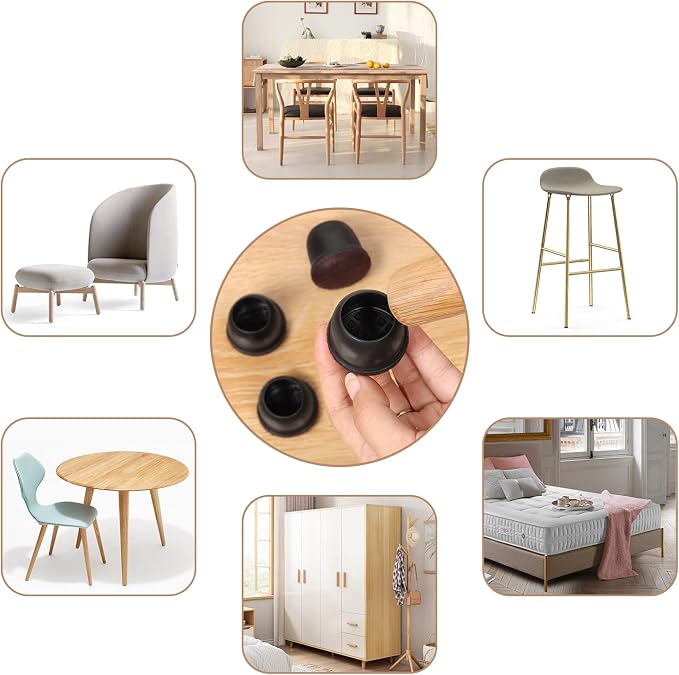 Ezprotekt 24 Pcs Round Silicone Chair Leg Floor Protectors - Image 8