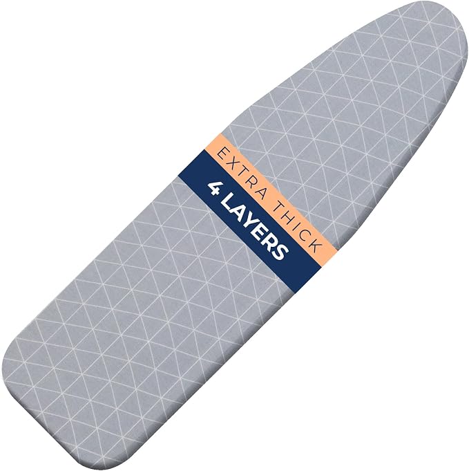 Happhom 13 x 43 Ironing Board Cover and Pad Extra Thick Heavy Duty Padded by happhom