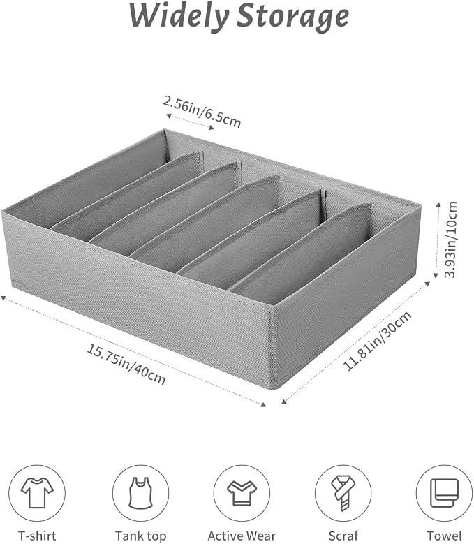 4 Packs T-shirt Drawer Organizers - Image 4
