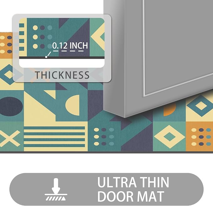 Ultra Thin Door Mat Indoor Entrance, 1/10 in Thin Door Mats - Image 2