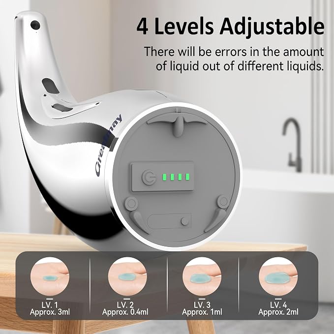 Adjustable Automatic Soap Dispenser Touchless, 4 Adjustable Levels Touchless - Image 6