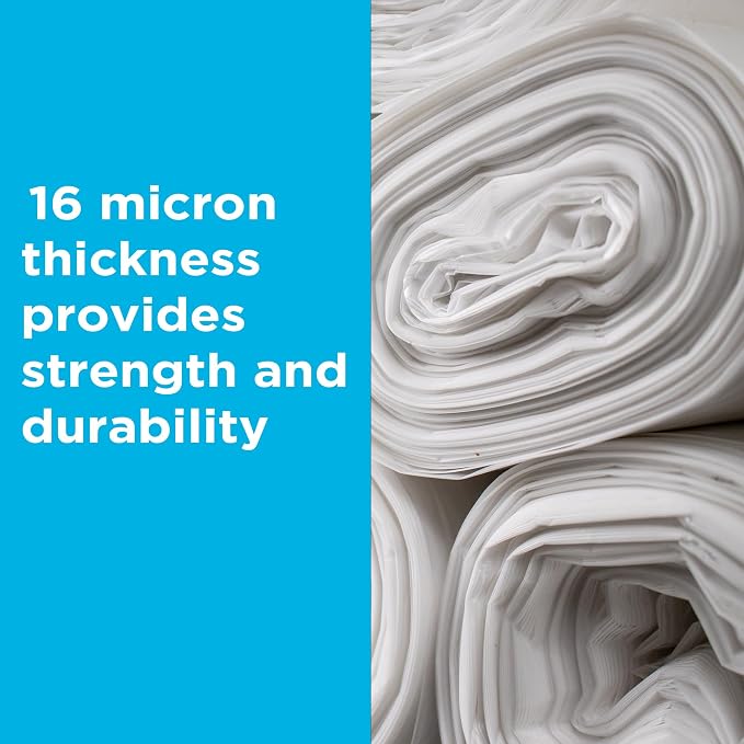 Clear Trash Bags, 40-45 Gallon Trash Bags, 16 Micron, High Density, Facility - Image 2