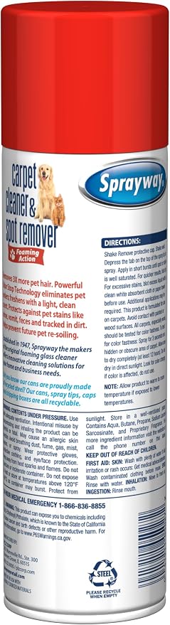 Sprayway Carpet Cleaner, Foaming Action | Deep Cleans Carpets & Upholstery | - Image 3