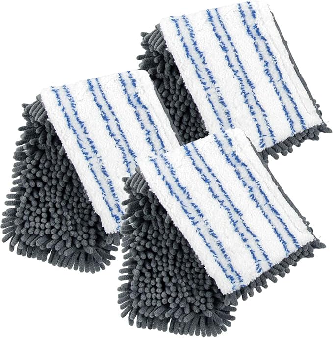 Masthome 3 Pack Microfiber Flip Mop Refills, Dua-Action Microfiber Mop by Masthome