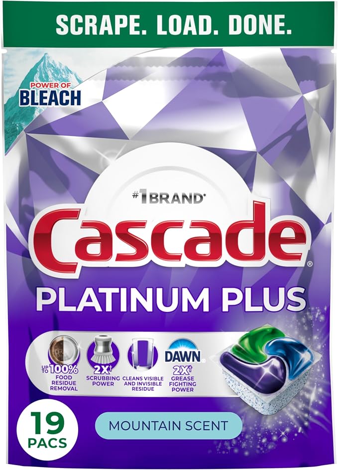 Cascade Platinum Plus Dishwasher Pods, Dishwasher Detergent, Dish Detergent Soap by Cascade