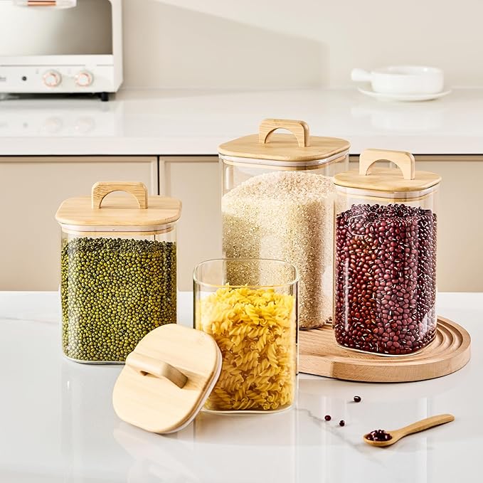 Sweejar 2 qt Glass Food Storage Jars - Image 3