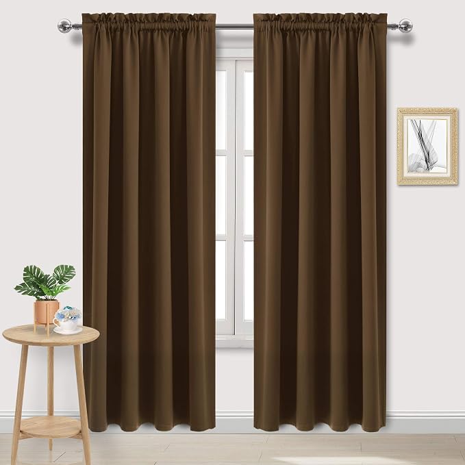 DWCN Blackout Curtains for Bedroom – Rod Pocket Thermal Insulated Noise by DWCN