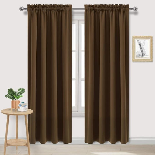 DWCN Blackout Curtains for Bedroom – Rod Pocket Thermal Insulated Noise by DWCN