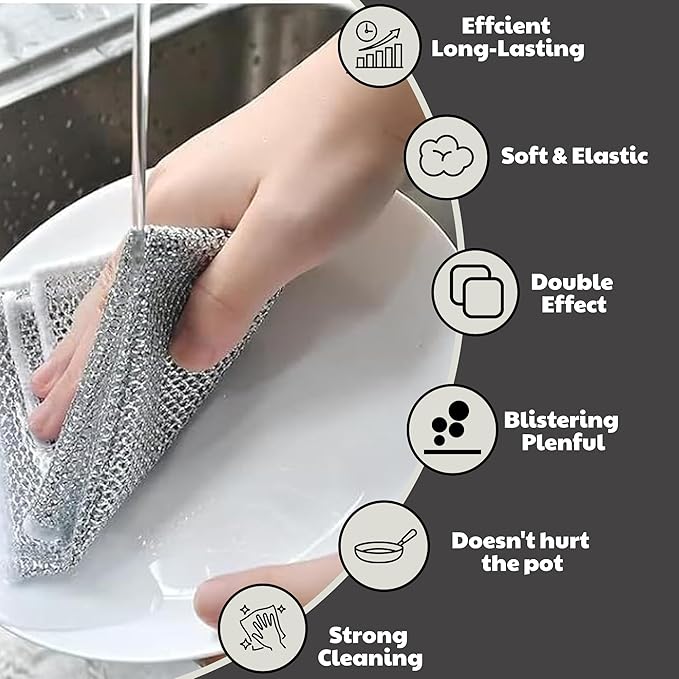 CrafTreat Non Scratch Wire Dishwashing Rag - Image 4