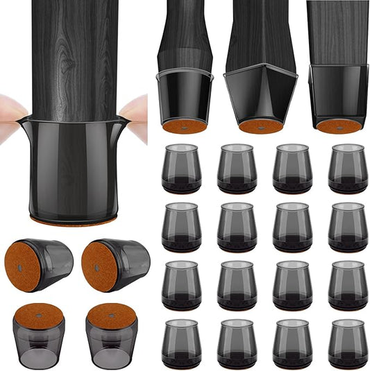 BALEINE 16 Pack Silicone Chair Leg Floor Protectors, Stool Leg Protectors Cap by BALEINE