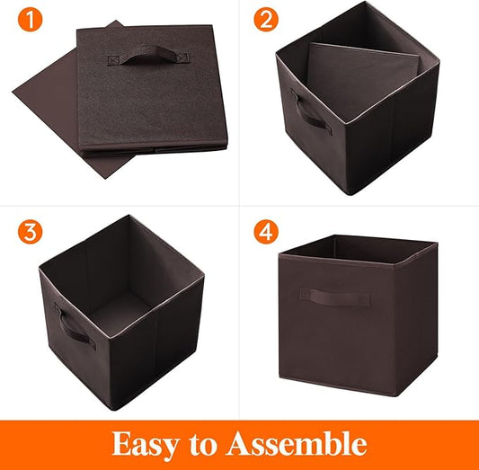 Lifewit 12 Packs Storage Cubes, 11 Inch Cube Storage Bins, Foldable Decorative - Image 2