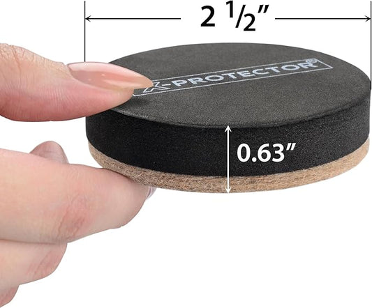 Felt Furniture Sliders Hardwood Floors X-PROTECTOR – 24 PCS 2 1/2 inch - Image 2