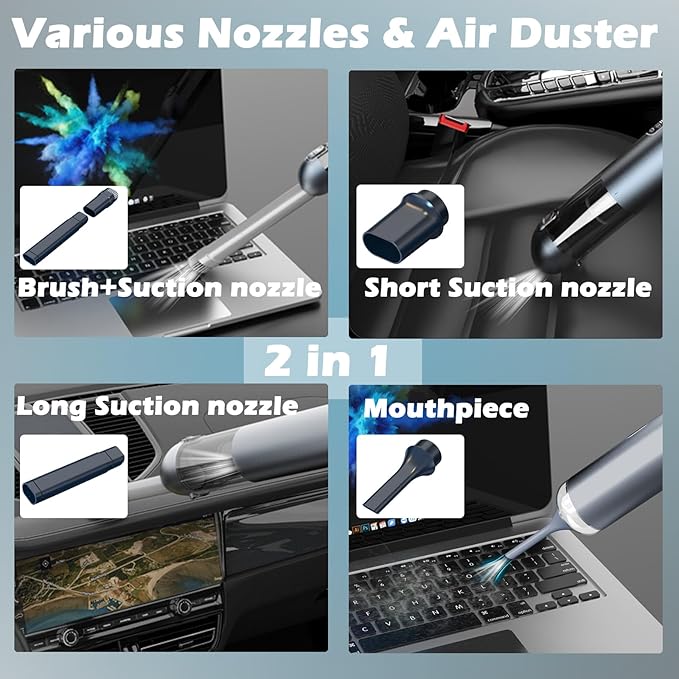 TEZILON Car Vacuum Cleaner 18000Pa Powerful Suction HEPA Filter, Portable - Image 4