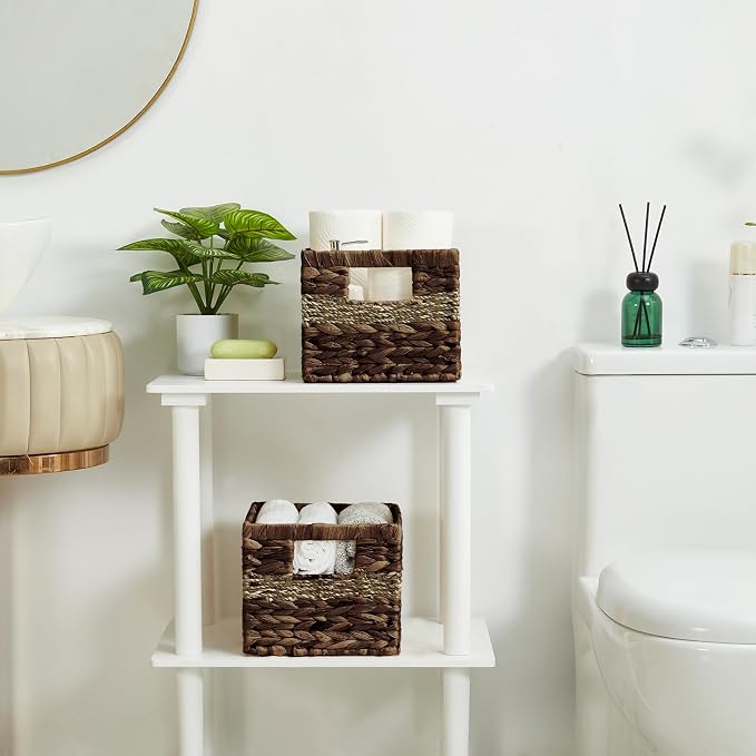 Water Hyacinth Wicker Basket, Decorative Woven Baskets - Image 8