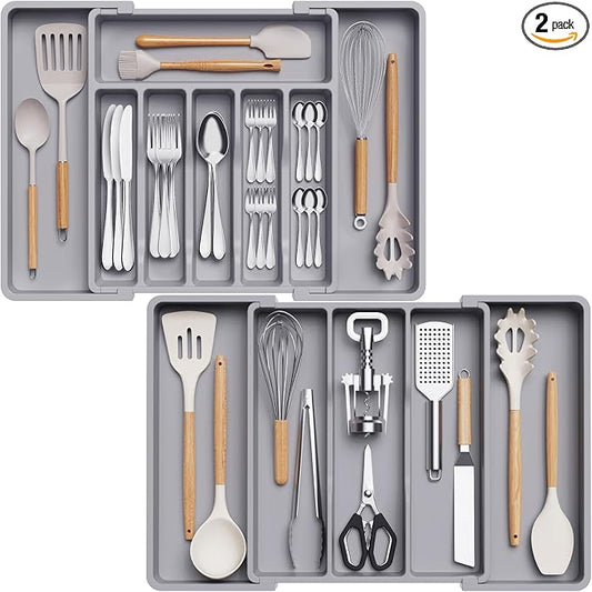 Lifewit Silverware Drawer Organizer and Utensil Organizer Set, Expandable by Lifewit