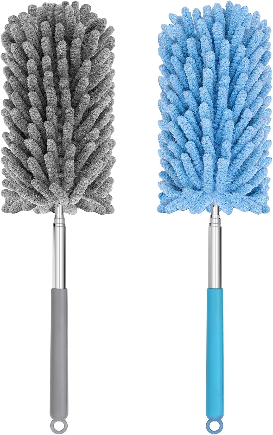 Mini Duster for Cleaning, 360° Bendable Hand Dusters with Extension Pole, Washable Small Duster for Car Interior, Office, Furniture