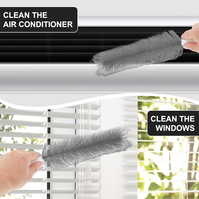 2 Pcs Fan Cleaner Brushes, Bendable Fan Cleaning Brush Cobweb Duster Set - Image 4