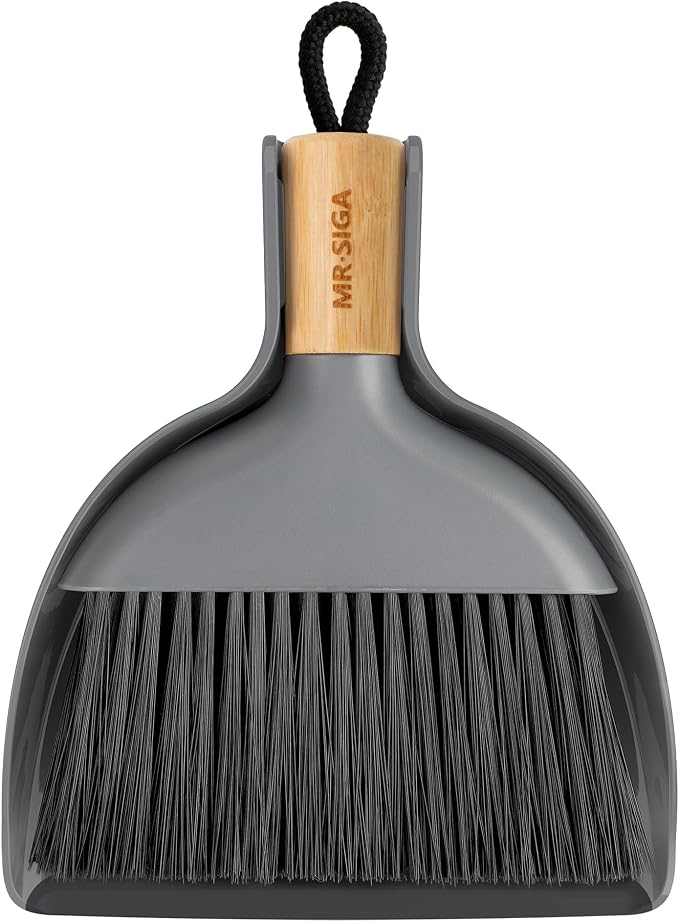 MR.SIGA Mini Dustpan and Brush Set, Portable Cleaning Brush and Dustpan Combo by MRSIGA