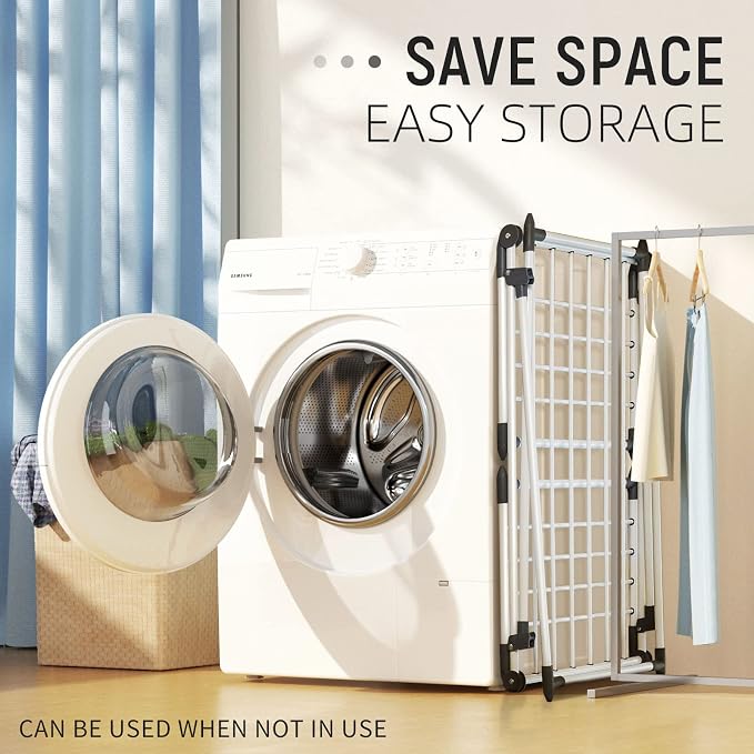 Clothes Drying Rack, Gullwing Laundry Rack, Collapsible, Space-Saving Laundry - Image 6