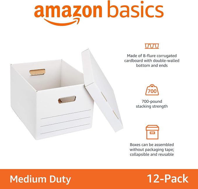 Amazon Basics Medium Duty Storage/Filing Boxes - Image 2