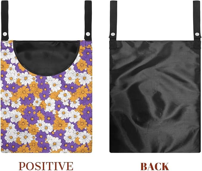 2 Pcs Clothes Pin Hanging Bag, Hippie Flower Multi-Functional Clothespin Bag - Image 7