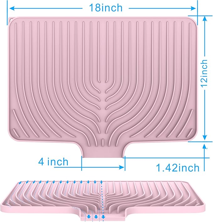 Dish Drying Matt for Kitchen Counter, Kitchen Dry Mats for Dishes Drying Pad - Image 2
