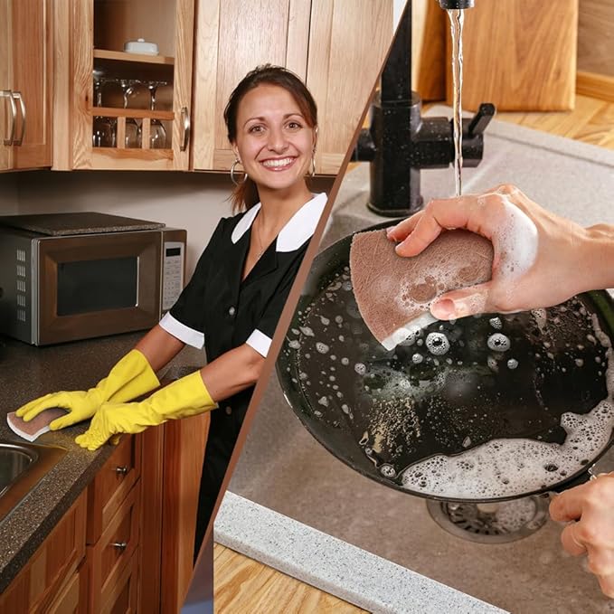 Orighty Non-Scratch Scrub Sponge, Cellulose Kitchen Scrubber Sponges, Non-Stick - Image 7