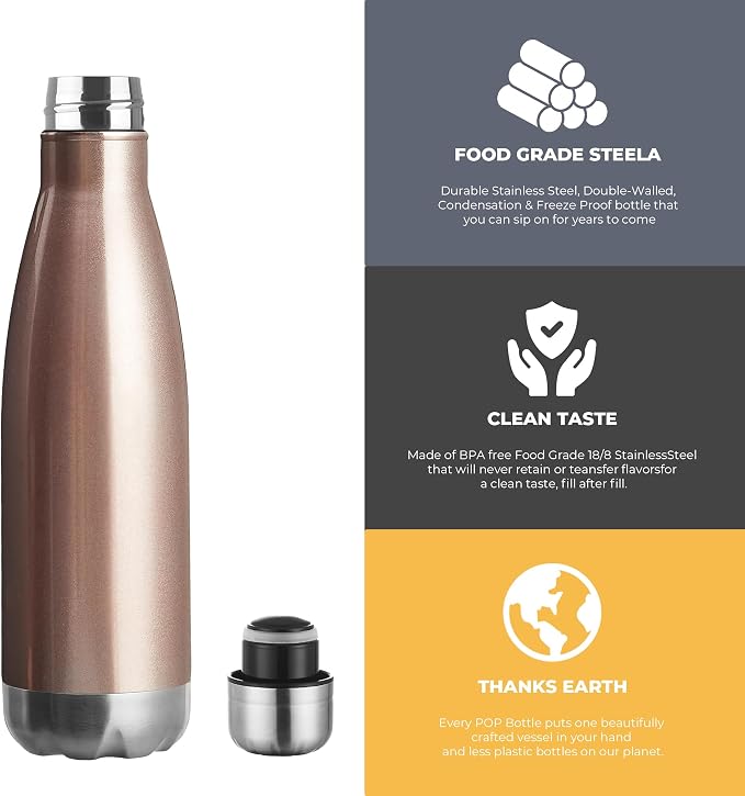 MEWAY 17oz Sport Water Bottle 4 Pack Vacuum Insulated Stainless Steel - Image 3