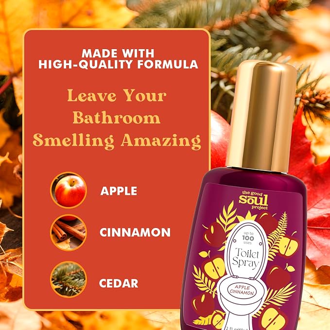 Toilet Spray, Travel Essentials, Apple Cinnamon, 4 Fl.Oz, Bathroom Odor - Image 3