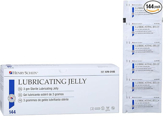 Henry Schein Sterile Lubricating Jelly – 3g Single-Use Packets, Convenient Box by HenrySchein