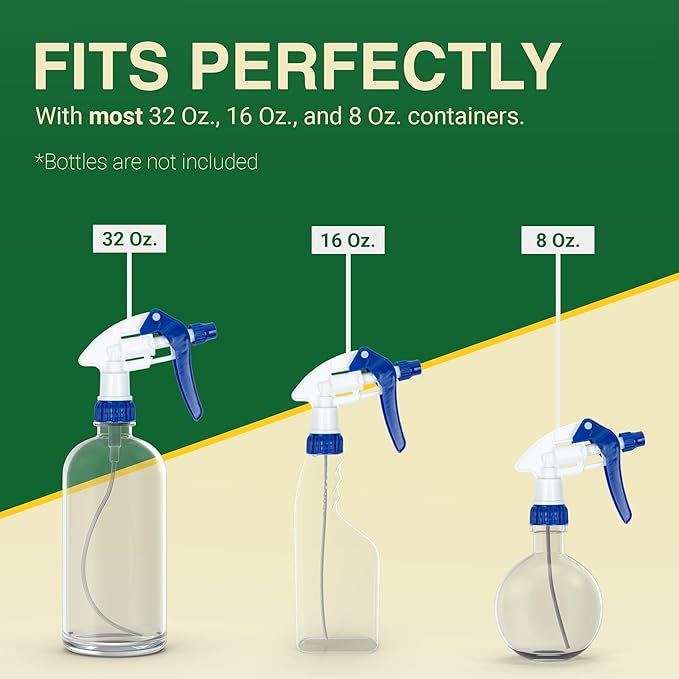 Heluva Green Spray Bottle Nozzle Replacement, Bottle Tops Only - Image 6